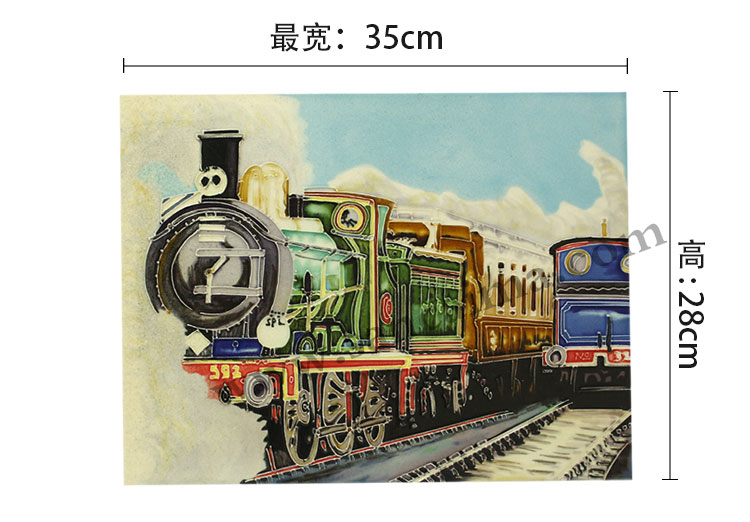 三彩瓷板畫(huà)機(jī)車系列 三彩瓷板畫(huà)機(jī)車系列